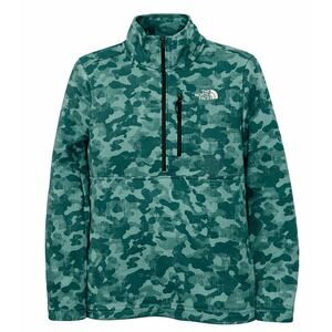 The North Face Women’s Medium Camo 1/4 Zip Pullover Green Performance Jacket